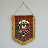 Harkness Dress Tartan Crest Wall Hanging Banner - Wood Pole